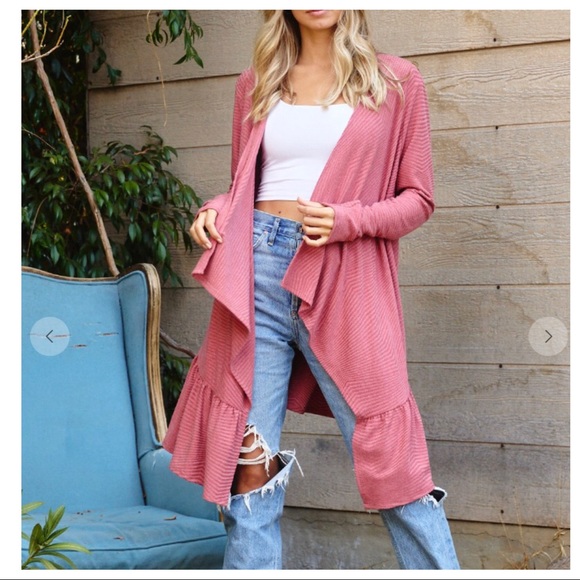 #25 LAST ONE Absolutely beautiful Draped Open Front Cardigan - Picture 5 of 5